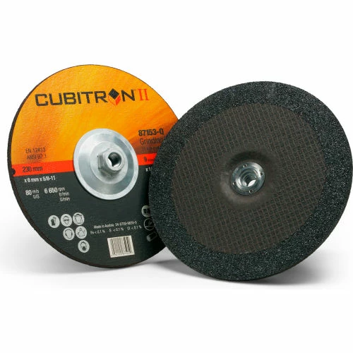 3M™ Cubitron™ II Depressed Center Grinding Wheel 87153-Q 9" x 1/4" x 5/8-11" T27 - Pkg Qty 20 1 3M™ Cubitron™ II Depressed Center Grinding Wheel 87153-Q 9" x 1/4" x 5/8-11" T27 - Pkg Qty 20