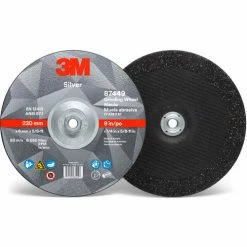 3M™ Silver Depressed Center Grinding Wheel, 9" x 1/4" x 5/8-11" T27, Ceramic Grain, 36 Grit - Pkg Qty 20 -Abrasives Sales Store 333 00051125874496
