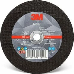 3M™ Silver Cut-off Wheel, 4" x 0.035" x 3/8" T1, Ceramic Grain, 36 Grit - Pkg Qty 50 -Abrasives Sales Store 333 00051125874618