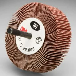 3M™ Flap Wheel Type 83 244D 3" x 1" x 1/4" 60 Grit Aluminum Oxide - Pkg Qty 10