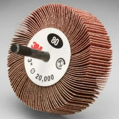 3M™ Flap Wheel Type 83 244D 3" x 1" x 1/4" 80 Grit Aluminum Oxide - Pkg Qty 10