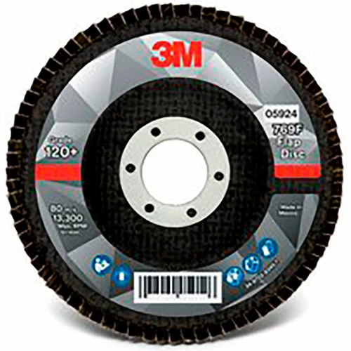 3M Flap Disc 769F, 05924, T27, 4 1/2" x 7/8 in, 120+ YF-weight, 10 Per Case - Pkg Qty 10 1 3M Flap Disc 769F, 05924, T27, 4 1/2" x 7/8 in, 120+ YF-weight, 10 Per Case - Pkg Qty 10