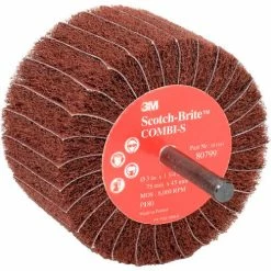 3M™ Scotch-Brite™ Combi-S Wheel 80799 3" x 1-3/4" x 1/4" Shank P180 Grit Aluminum Oxide -Abrasives Sales Store 333 FN510079323