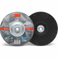 3M™ Silver Depressed Center Grinding Wheel, 7" x 1/4" x 5/8-11" T27, Ceramic Grain, 36 Grit - Pkg Qty 20