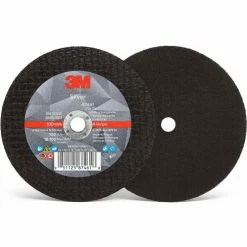 3M™ Silver Cut-off Wheel, 4" x 0.035" x 3/8" T1, Ceramic Grain, 36 Grit - Pkg Qty 50 -Abrasives Sales Store 87461 front back