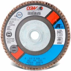 CGW Abrasives 39605 Abrasive Flap Disc 5" x 7/8" 80 Grit Aluminum Oxide - Pkg Qty 10