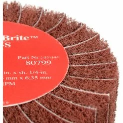 3M™ Scotch-Brite™ Combi-S Wheel 80799 3" x 1-3/4" x 1/4" Shank P180 Grit Aluminum Oxide -Abrasives Sales Store B297762 03