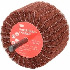 3M™ Scotch-Brite™ Combi-S Wheel 80799 3" x 1-3/4" x 1/4" Shank P180 Grit Aluminum Oxide -Abrasives Sales Store B297762 04