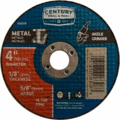 Century Drill & Tool Century Drill 08308 Cutting Wheel 4" x 5/8" Aluminum Oxide