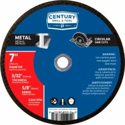 Century Drill & Tool Century Drill 08707 Abrasive Saw Blade 7" x 5/8" Fiberglass