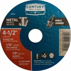 Century Drill & Tool Century Drill 75522 Cutting Wheel 4-1/2" x 7/8" Aluminum Oxide