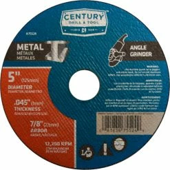 Century Drill & Tool Century Drill 75524 Cutting Wheel 5" x 7/8" Aluminum Oxide