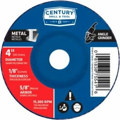 Century Drill & Tool Century Drill 75541 Depressed Center Grinding Wheel 4" x 5/8" Type 27 Aluminum Oxide