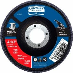 Century Drill & Tool Century Drill 75584 Flap Disc 4-1/2" x 5/8" 120 Grit Zirconia