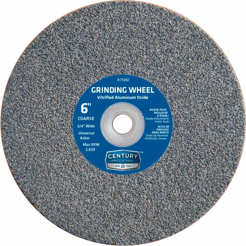 Century Drill & Tool Century Drill 75861 Grinding Wheel 6" Dia. Universal Arbor 36 Grit Aluminum Oxide 1 Century Drill & Tool Century Drill 75861 Grinding Wheel 6" Dia. Universal Arbor 36 Grit Aluminum Oxide