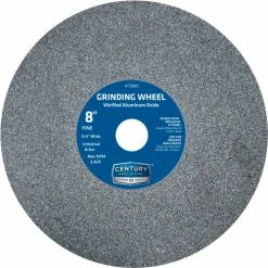 Century Drill & Tool Century Drill 75881 Grinding Wheel 8" Dia. Universal Arbor 60 Grit Aluminum Oxide