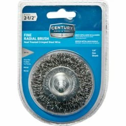 Century Drill & Tool Century Drill 76423 Drill Radial Wire Brush 2-1/2" Dia. Steel Crimped