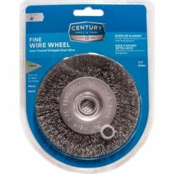 Century Drill & Tool Century Drill 76843 Bench Grinder Wire Wheels 4" Dia. Steel Crimped