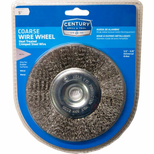 Century Drill & Tool Century Drill 76851 Bench Grinder Wire Wheels 5" Dia. Steel Crimped 1 Century Drill & Tool Century Drill 76851 Bench Grinder Wire Wheels 5" Dia. Steel Crimped