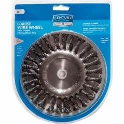 Century Drill & Tool Century Drill 76865 Bench Grinder Wire Wheels 6" Dia. Steel Knot