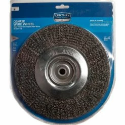 Century Drill & Tool Century Drill 76868 Bench Grinder Wire Wheels 8" Dia. Steel Crimped