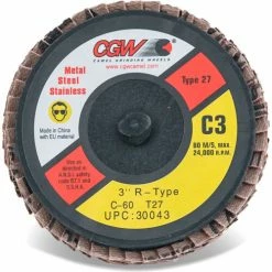 CGW Abrasives 30043 Mini Quick Change TR 3" T27 60 Grit Ceramic - Pkg Qty 10