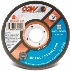 CGW Abrasives 35516 Cut-Off Wheel 5" x 7/8" 36 Grit Type 1 Zirconia Aluminium Oxide - Pkg Qty 25