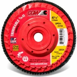 CGW Abrasives 35751 Z4 Flap Disc 4-1/2" X 5/8-11" 36 Grit Premium Zirconia Made In The USA - Pkg Qty 10