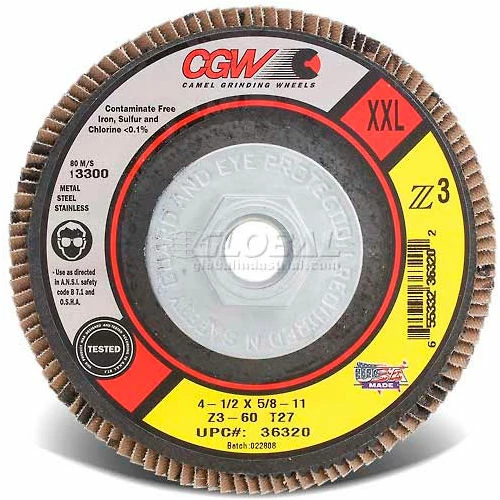 CGW Abrasives 36348 Abrasive Flap Disc 5" x 7/8" 40 Grit Zirconia - Pkg Qty 10 1 CGW Abrasives 36348 Abrasive Flap Disc 5" x 7/8" 40 Grit Zirconia - Pkg Qty 10