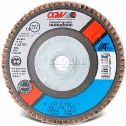 CGW Abrasives 39254 Abrasive Flap Disc 4" x 3/8 - 24" 60 Grit Aluminum Oxide - Pkg Qty 10