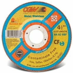 CGW Abrasives 45009 Cut-Off Wheel 7" x 7/8" 60 Grit Type 27 Aluminum Oxide - Pkg Qty 25