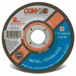 CGW Abrasives 45047 Cut-Off Wheel 9" x 7/8" 60 Grit Type 27 Zirconia Aluminium Oxide - Pkg Qty 25