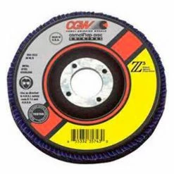 CGW Abrasives 54024 Abrasive Flap Disc 4-1/2" x 7/8" 60 Grit Zirconia - Pkg Qty 10