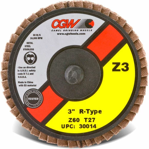 CGW Abrasives 30014 Abrasive Quick Change 3" TR 60 Grit Zirconia - Pkg Qty 10 1 CGW Abrasives 30014 Abrasive Quick Change 3" TR 60 Grit Zirconia - Pkg Qty 10