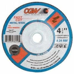 CGW Abrasives 36257 Depressed Center Wheel 5" x 1/4" x 7/8" Type 27 24 Grit Aluminum Oxide - Pkg Qty 25