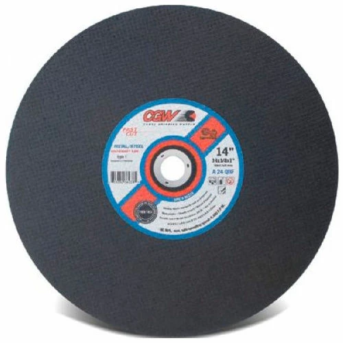 CGW Abrasives 70109 Metal Cut-Off Wheel 20" x 1" Type 1 24 Grit Aluminium Oxide - Pkg Qty 10 1 CGW Abrasives 70109 Metal Cut-Off Wheel 20" x 1" Type 1 24 Grit Aluminium Oxide - Pkg Qty 10