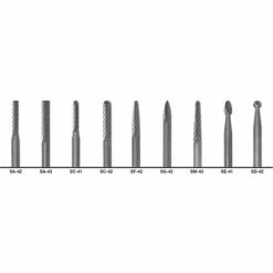 Cle-Line 1855 Double-Cut Bur, 9 Piece Set with 3/32, 1/8 Set Size