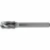 Cle-Line 1847 SC-3 3/8 x 1/4 Aluminum Cut Cylindrical Ball Nose Bur