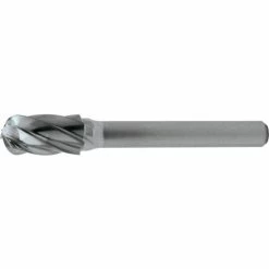 Cle-Line 1847 SC-3 3/8 x 1/4 Aluminum Cut Cylindrical Ball Nose Bur