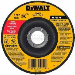 DeWalt DW4719 Metal Grinding Wheel Type 27 7" DIA. 24 Grit Aluminum Oxide - Pkg Qty 10