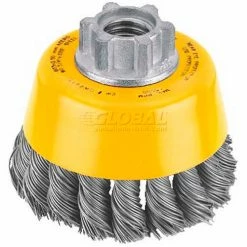 DeWalt DW4910 HP Wire Cup Brush 3" x 5/8-11" .020" Carbon Knotted Wire Carbon Steel