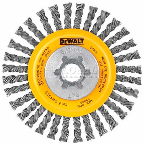 DeWalt DW49202B HP Stringer Wire Wheel 6" X 5/8-11" .020" Carbon Wire Carbon Steel - Pkg Qty 6 1 DeWalt DW49202B HP Stringer Wire Wheel 6" X 5/8-11" .020" Carbon Wire Carbon Steel - Pkg Qty 6