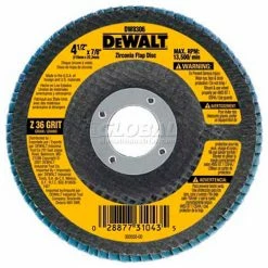 DeWalt DW8306 Flap Disc Type 29 4-1/2" x 7/8" 36 Grit Zirconia - Pkg Qty 10