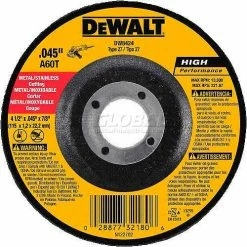 DeWalt DW8425 Metal & Stainless Cutting Wheel Type 27 5" DIA. 2 60 Grit Aluminum Oxide - Pkg Qty 25