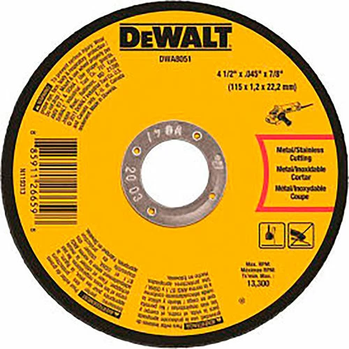 Dewalt® 4-1/2" x .045" x 7/8" Metal Cut-Off Wheel, 10 pack 1 Dewalt® 4-1/2" x .045" x 7/8" Metal Cut-Off Wheel, 10 pack