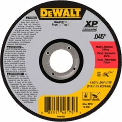 DeWalt DWA8951F XP Ceramic Metal Cutting Wheels Type 1 4-1/2" x 7/8" Aluminum Oxide 60 Grit - Pkg Qty 25