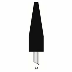 Grier Abrasives Mounted Point A1, 3/4" x 2-1/2" - 1/4x1-1/2 Shank, 60, White - Pkg Qty 50