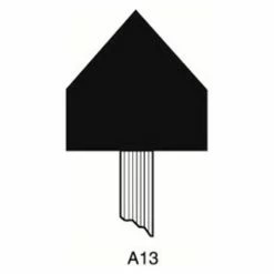 Grier Abrasives Mounted Point A13, 1-1/8" x 1-1/8" - 1/4x1-1/2 Shank, 60, Blue - Pkg Qty 50