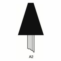 Grier Abrasives Mounted Point A2, 1" x 1-1/4" - 1/4x1-1/2 Shank, 60, Pink - Pkg Qty 50