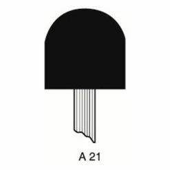 Grier Abrasives Mounted Point A21, 1" x 1" - 1/4x1-1/2 Shank, 60, Pink - Pkg Qty 50